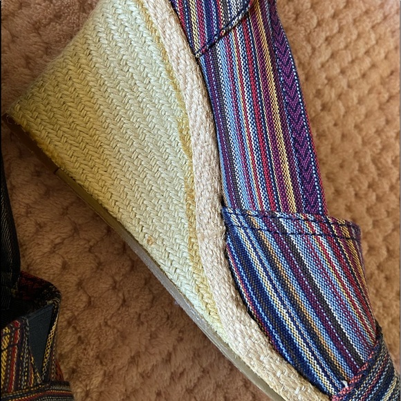 Toms tribal design espadrille wedge peep toe - Picture 8 of 8